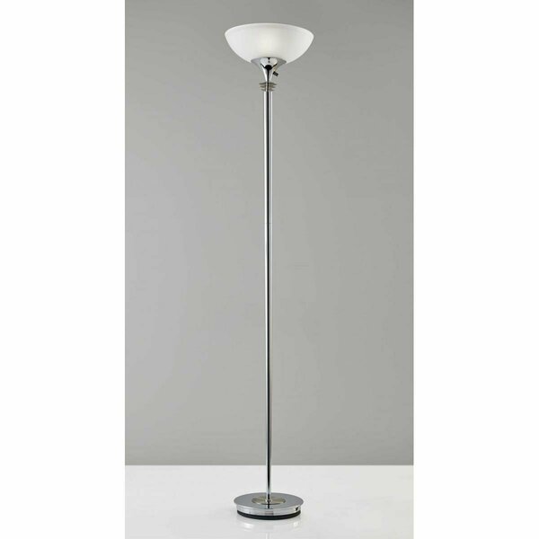 Haz Chrome Metal 300W Torchiere Lamp, 14 x 14 x 71.5 in. HA2627252